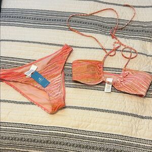 Cupshe Vibrant Striped Bikini Bottom    A